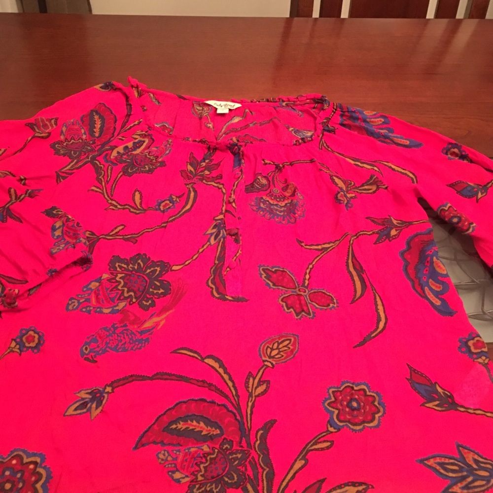 LUCKY BRAND - Cute Red hot blouse